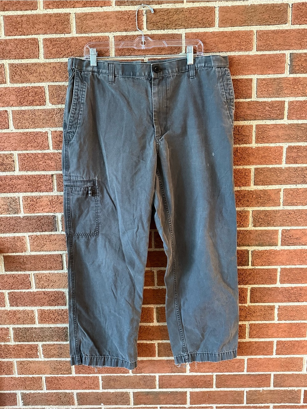 Dockers Men’s D3 Classic Cargo Pants Gray Canvas Cotton Straight Leg 36x30